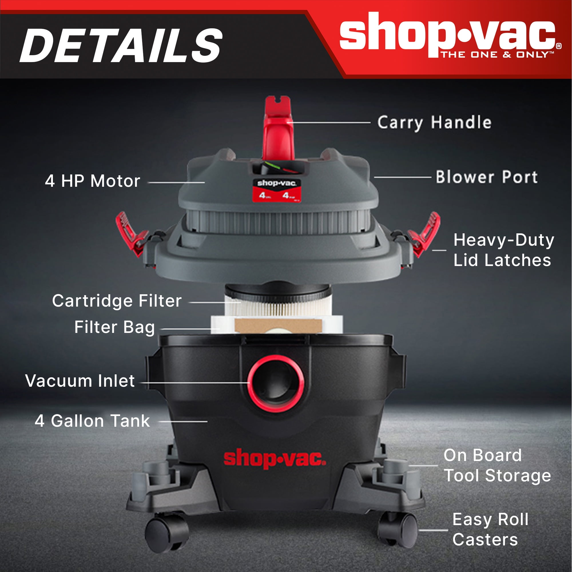 Shop-Vac 4G 4.0HP Square Wet Dry Vac