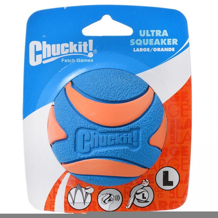 Chuckit Chuckie Ultra Squeaker Ball Dog Toy BULK 3 Balls (3 x 1