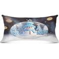 thumbnail image 2 of Coolnut Cute Christmas Snowman Plush Pillow Case, Zippered Bed Pillow Pillowcases, Super Soft and Cozy Pillowcase Covers for Sleep Decor Giftsation - Standard Size 20x26in, 2 of 7