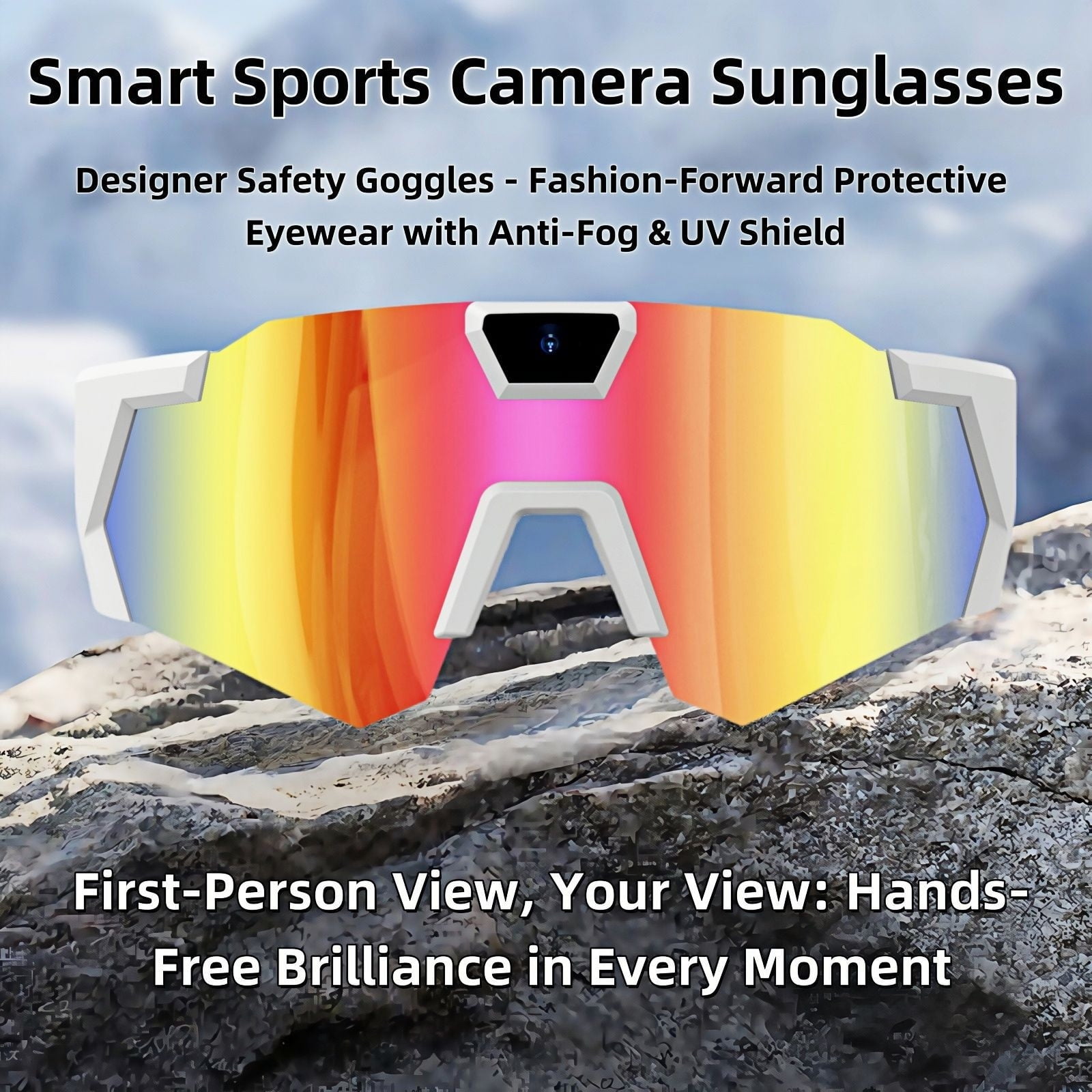 20264K HD Baseball Glasses with Camera, 120° Ultra Wide Angle Smart Video and Audio Recording Sunglasses for Men/Women,Suitable for for Baseball and Outdoors Cycling