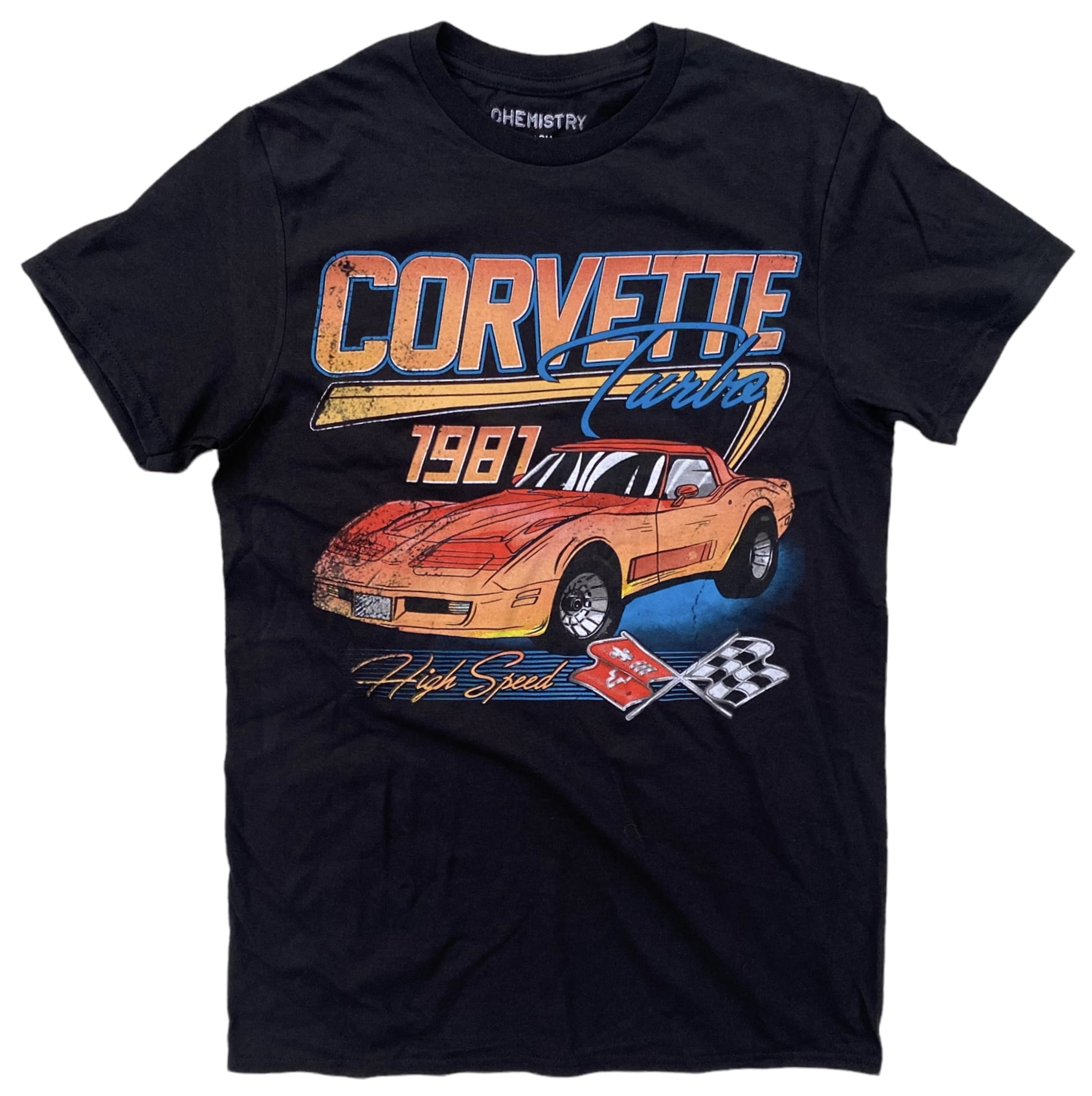 Corvette Chevrolet Turbo 1981 Men's Officially Licensed Vintage Retro ...