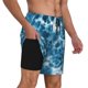 thumbnail image 2 of Fotbe Blue Tie Dye Traje de Baño para Hombre – Shorts de Natación de Secado Rápido con Forro y Bolsillos-Medium, 2 of 6