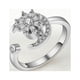 thumbnail image 4 of Anillos para mujer, regalos para mujer, diseño pequeño, flor giratoria, anillo giratorio abierto para mujer., 4 of 5