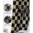 thumbnail image 3 of Farmhouse Coffee Blackout Curtains for Bedroom Living Room Darkening Curtains 84 Inch Length 2 Panels Set Modern Vintage Coffees Black Brown Plaid Window Curtain Window Treatment Drapes 42"x84", 3 of 9