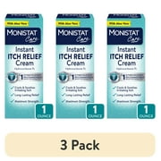 (3 pack) Monistat Instant Itch Relief Cream for Women, Maximum Strength Feminine Itch Care, 1 oz