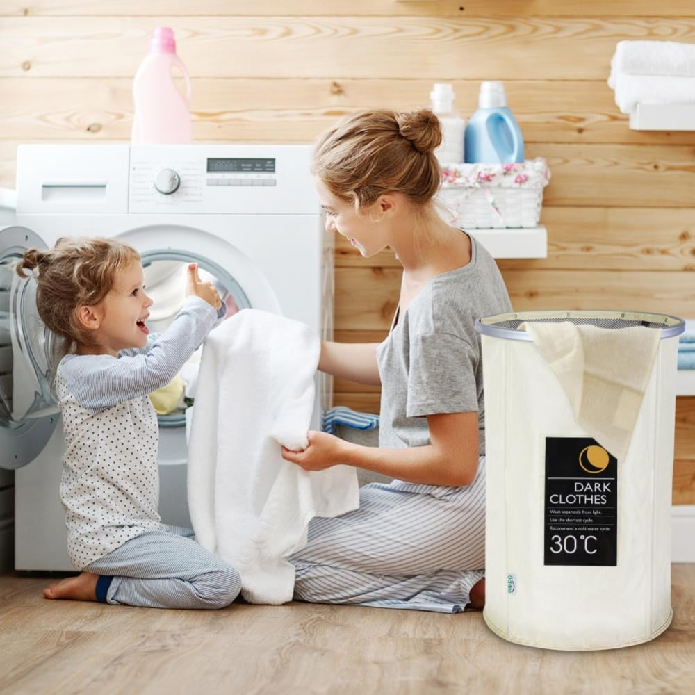 60L Freestanding Laundry Hamper Collapsible Large Clothes Basket on