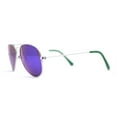 thumbnail image 4 of Child Size Kids Color Mirror Classic Iconic Tear Drop Officer Sunglasses Silver Green Blue Mirror, 4 of 4
