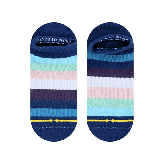Cotton Candy Stripes Organic Cotton No Show Socks