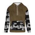 thumbnail image 4 of Jinhomg Drawstring Hoodies for Men Big and Tall Casual Camo Print Sweatshirts Thermal Comfy Long Sleeve Hooded Sweatshirt with Pocket Army Green XXXL, 4 of 5