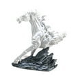 thumbnail image 4 of Estatua de caballo al galope Estatua de caballo corriendo Arte Significado de éxito Caballo de pie blanco, 4 of 9