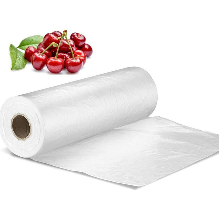 FDA 1000 Clear Plastic Bags Roll Bag Clothes Poly Produce Food