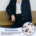 thumbnail image 5 of Uxcell 10 Pcs 23mm Mother of Pearl Buttons, 4 Holes MOP Natural Pearl Shell Buttons for Sewing Clothes Coat Suits Shirt DIY Craft Decoration, White, 5 of 6