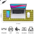 thumbnail image 5 of Long Mouse Pads for Desk,Green Bigfoot Pattern Desk Mats on Top Of Desks, Desk Mouse Pad Extra Large with 3mm Non-Slip Base and Stitched Edge for Gaming,Office,Work,Home 31.5"x11.8", 5 of 6