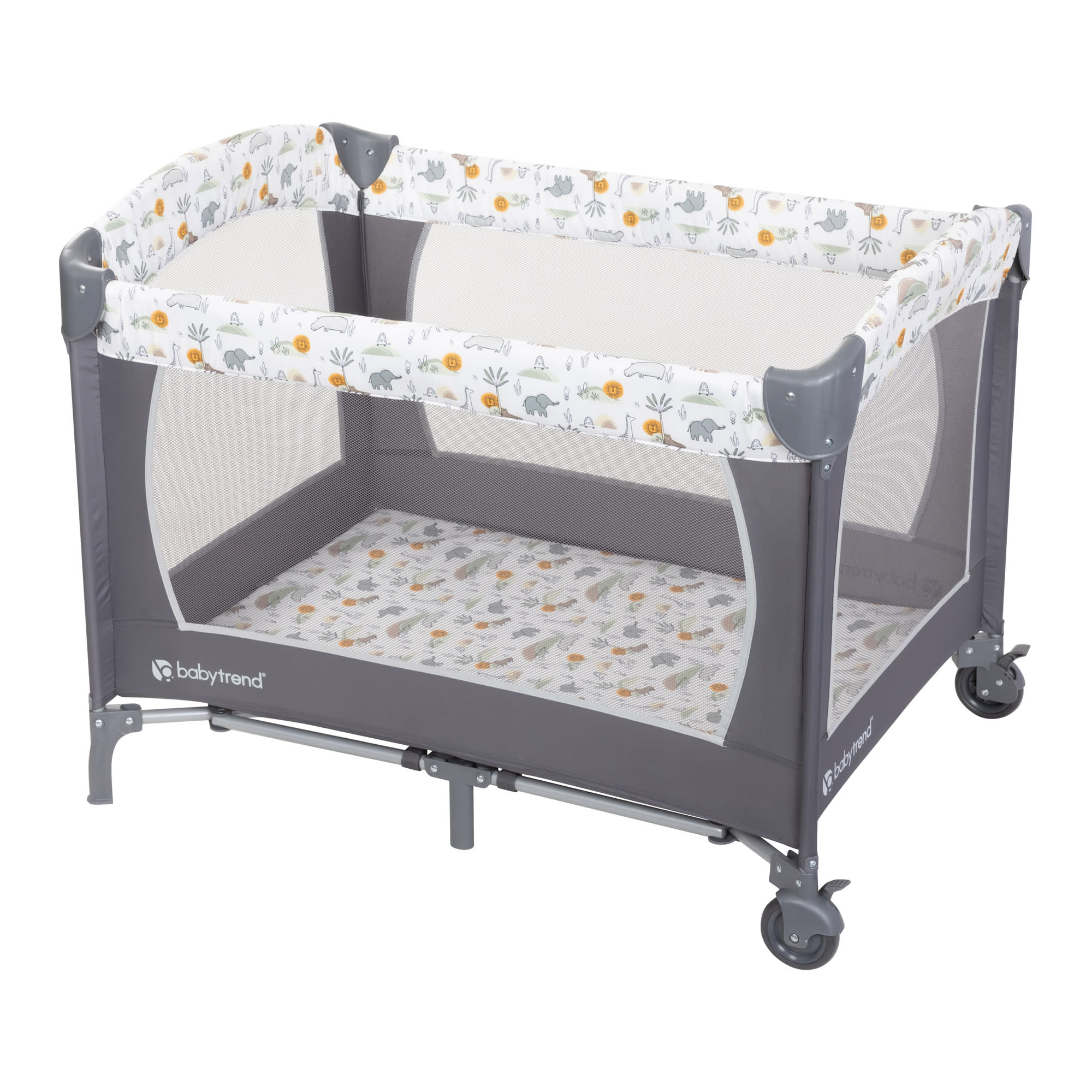 Baby Trend Nursery Center Playard with Full Bassinet, Animal Jubilee photo 7