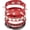 Red, variant on Rock Punk Studded Leather Bracelet Set, Goth Spiked Cuff PU Wristband Adjustable Bracelets Emo Grunge Accessories Halloween Party Favors Pink -