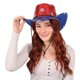thumbnail image 2 of Sombrero Vaquero Patriótico con Lentejuelas Rojas, Blancas y Azules Beistle, 2 of 6