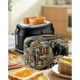 thumbnail image 5 of Fsddascl Vintage Black Bears Small Toaster Cover 2 Slice, Kitchen Appliance Covers, Abstract Country Plaid Fish Retro Toaster Oven Cover with Loop, Bread Machine Cover Polyester Dust Cover, 5 of 5