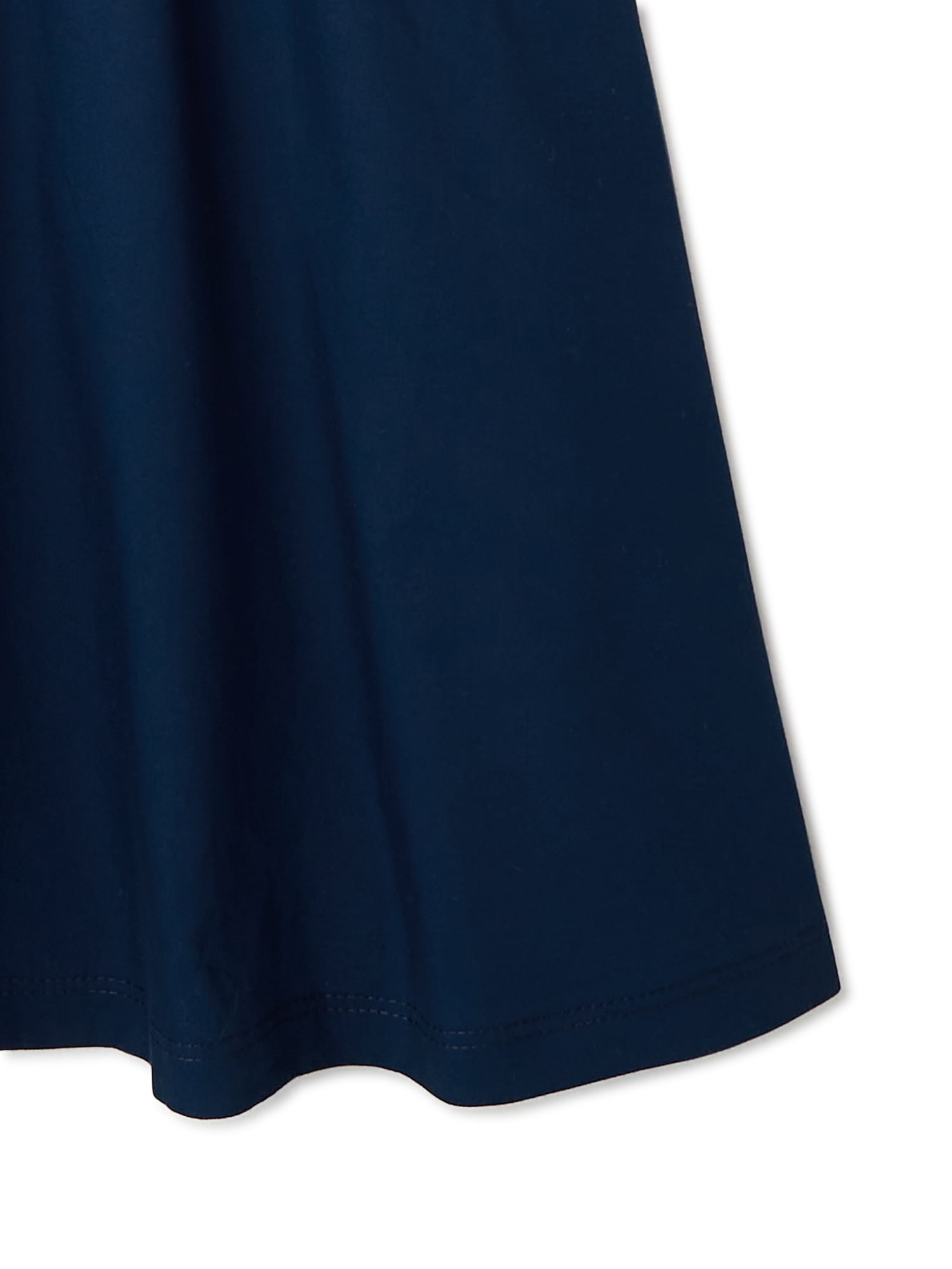 Wonder Nation Girls School Uniform Layered Look Dress, Sizes 4-16