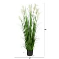 thumbnail image 2 of Nearly Natural 4.5' Plume Grass Plastic Artificial Plant, Green, 2 of 4