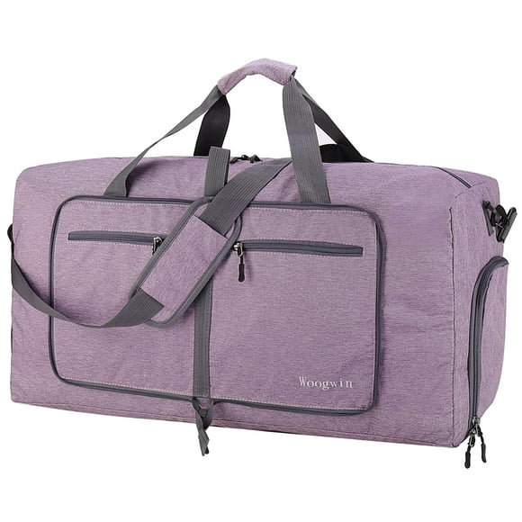 Bolsa de viaje Woogwin, grande, impermeable, 60 L, color morado nieve