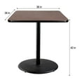 thumbnail image 5 of Hampden Furnishings Bennet Collection Steel Frame 36" Square Top, Round Base, 42" Height, Cafe Table, Black Frame/Mahogany Top, 5 of 5