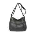 thumbnail image 1 of MAWCLOS Ladies Shoulder Bags Multi Pockets Purse Adjustable Strap Textured Crossbody Bag Large Capacity Women Fashion Metal Zipper Green, 1 of 2