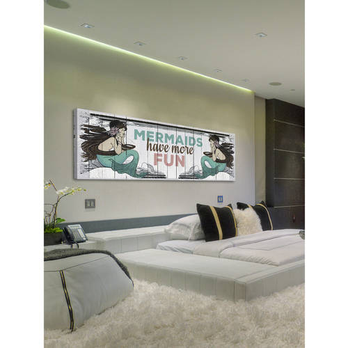 Marmont Hill - "Mermaid Fun" Painting Print on Wrapped Canvas