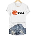 thumbnail image 4 of HCURIBAD Clearance! T Shirts for Women, Graphic Tees Women's Fashion Casual Halloween Pumpkin Print Round Neck Short Sleeve Top T Shirt, Funny T-shirts, Womens Casual Tops White 2XL, 4 of 4