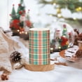 thumbnail image 2 of Yayeee Flameless Candles with Remote Flickering Battery Operated Multi Color Changing, Red Green Tartan Pattern, 2 of 7