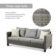 thumbnail image 5 of Ovios 3-Piece Outdoor Furniture Set All-Weather Wicker Patio Sofa with Cushions for Conversations, 5 of 5