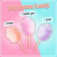 thumbnail image 6 of Nostalgia Flossing Sugar Kit, 16 oz Cotton Candy Sugar in Orange, Grape, and Pink Bubble Gum, 3-Pack, 6 of 7