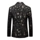 thumbnail image 2 of Abrigo de traje informal de negocios con estampado de estrellas de cinco puntas para hombre (talla XXL), 2 of 5
