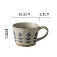 thumbnail image 2 of Hand Printed Mug Design With Line Pattern Ceramic Coffee Mug Ceramic Breakfast Cup 12 oz Cute Retro Coffee Mug A, 2 of 8