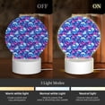 thumbnail image 3 of Salouo blue Skull purple flower for Round Acrylic Night Light - Acrylic Sheets with LED Light Lamp Base - Decorative Night Lamp for Restaurant Bar Cafe Shop Room Decoration, 3 of 9