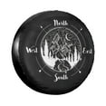thumbnail image 1 of Custom Compass With World Map Spare Wheel Tire Cover for Suzuki Cardinal Points Of Earth Vehicle Accessories 14" 15" 16" 17", 1 of 5