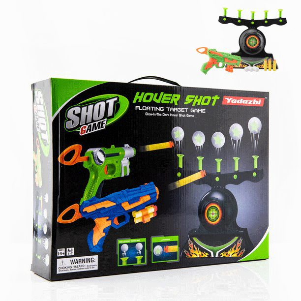 Kids Hover Shot Floating Ball Shooting Game Glow in the Dark Target