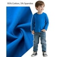 thumbnail image 5 of Aideaone Toddler Boys Long Sleeve Shirts Kids Basic Cotton T-Shirts 2PC Crewneck Tees for Boys 2-7T, 5 of 6