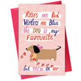 thumbnail image 1 of Tarjeta de San Valentín Ygyhiey Dachshund Dog Lover Owners, 1 of 7