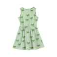thumbnail image 5 of Grblisyd Girls Dresses Size 10-12 Coquette Bow Print Ruched Dresses Casual Crew Neck Sleeveless Priness A-line Dress, 5 of 5