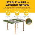 thumbnail image 4 of Sage Green Table Cloths for 4 Foot Rectangle Tables, Modern Painting Farmhouse Striped Abstract Art Patio Waterproof Elastic Fitted Tablecloths, Washable Rectangular Table Cover for Camping, 4 of 8