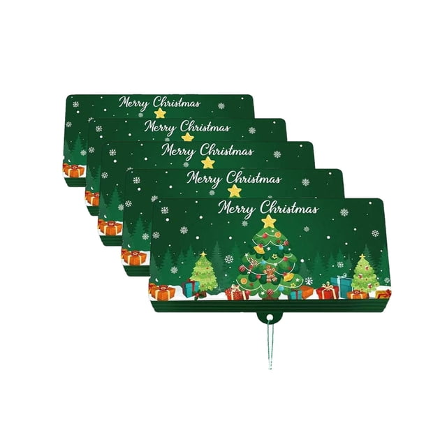 Christmas Gift Card Box 10 Pack Red Envelope Money Storage with Santa Claus Design Holiday Party Surprise Game