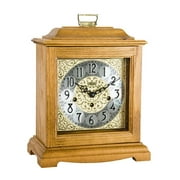 Hermle 22518I90340 Austen Bracket-Style Mechanical Mantel Clock - Light Oak