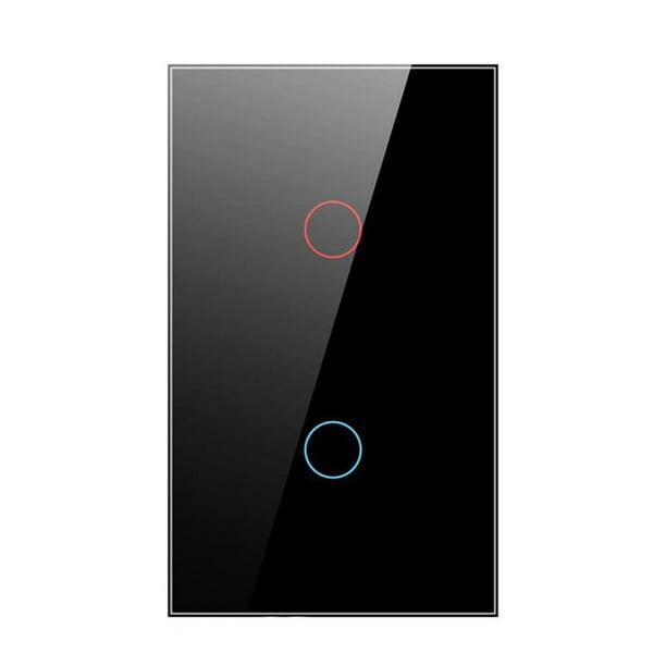 Panel De Interruptor De Luz Wifi, Trabajo De Vidrio Con O Sin Cable Neutro, Interruptor Inteligente De 1/2/3 Gang Us Compatible Con Google Home Echo Vogacara EL017469-02