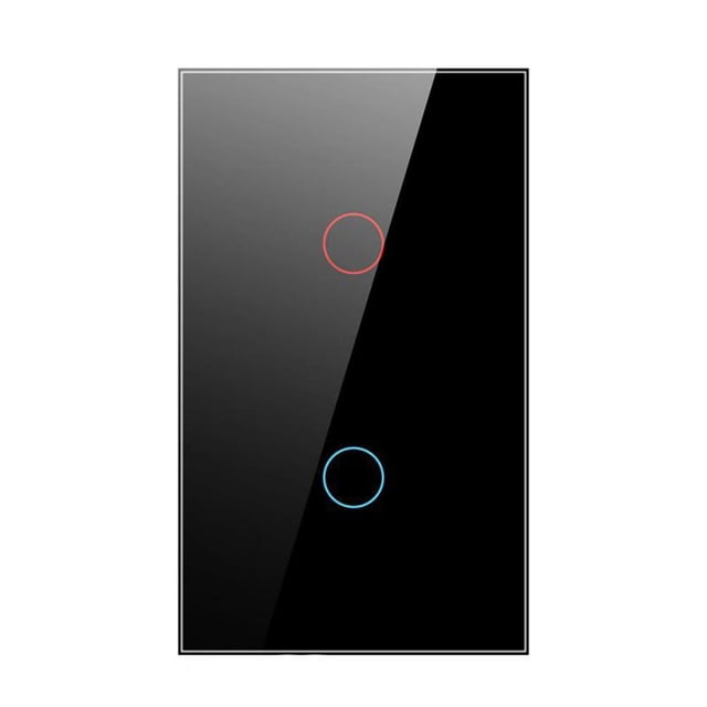 Panel De Interruptor De Luz Wifi, Trabajo De Vidrio Con O Sin Cable Neutro, Interruptor Inteligente De 1/2/3 Gang Us Compatible Con Google Home Echo seitruly EL017469-02