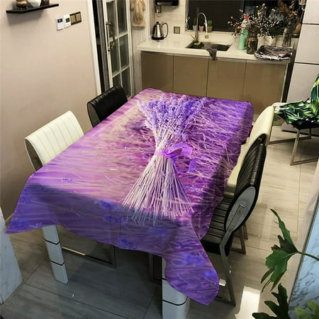 

Building Forest Trees Scenic Seaside Creek Rectangular Waterproof Tablecloths Table Cloth Cover for Party Events Picnic Mats