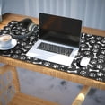 thumbnail image 3 of Long Mouse Pads for Desk,Black Dog Paw Footprint Bone Desk Mats on Top Of Desks, Desk Mouse Pad Extra Large with 3mm Non-Slip Base and Stitched Edge for Gaming,Office,Work,Home 35.4"x15.7", 3 of 6