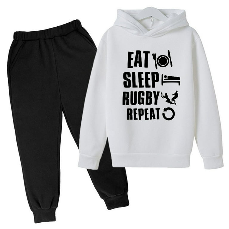 YDOJG Outfit Set for Toddler Boys Girls American Football Fans Sports Gift Sweatshirt Vintage Retro Jogging Athletic Sweatsuits Kids Tracksuit