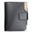 thumbnail image 3 of Cartera de cuero con botón y cremallera para hombre, cartera estándar, 3 of 9