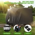 thumbnail image 6 of 4 Passenger Waterproof  Cart Cover Fits EZGO Club Car  - Black, 6 of 7