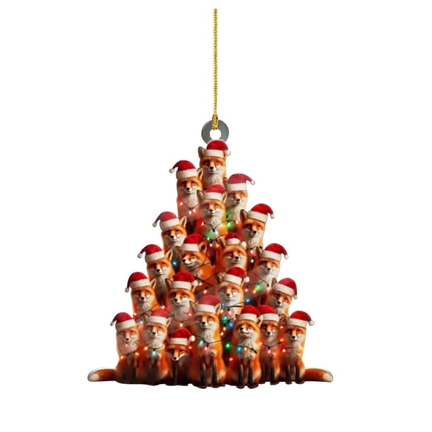 Colgante Navideño con Animales Divertidos | Adorno Navideño Festivo | Decoración Divertida y Reutilizable para Árbol de Navidad | Adorno Navideño Duradero para Reuniones Familiares y Celebraciones Na